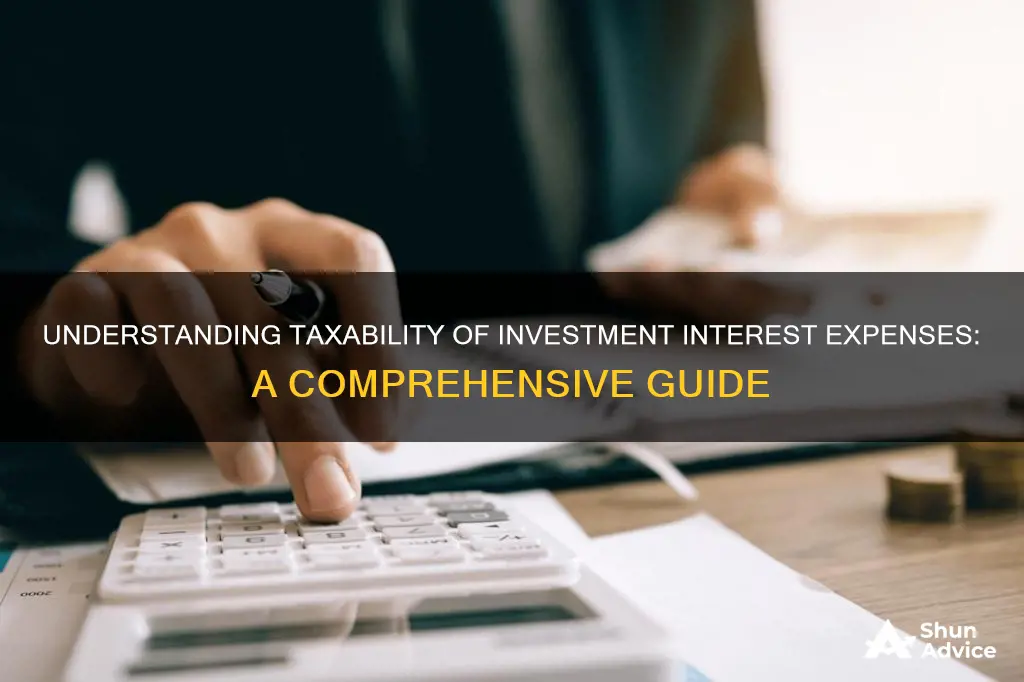 are investment interest expenses taxable