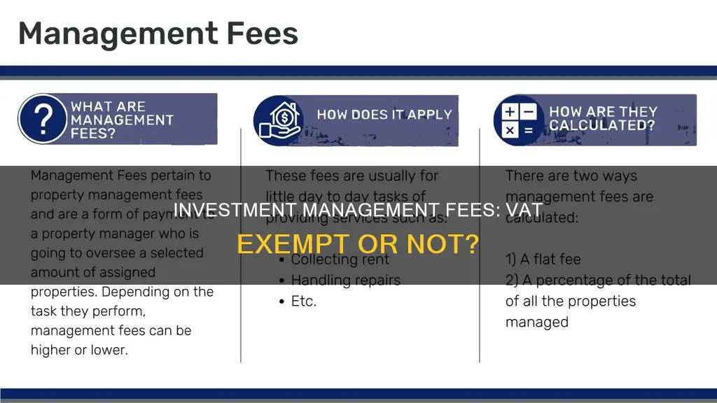 are investment management fees subject to vat