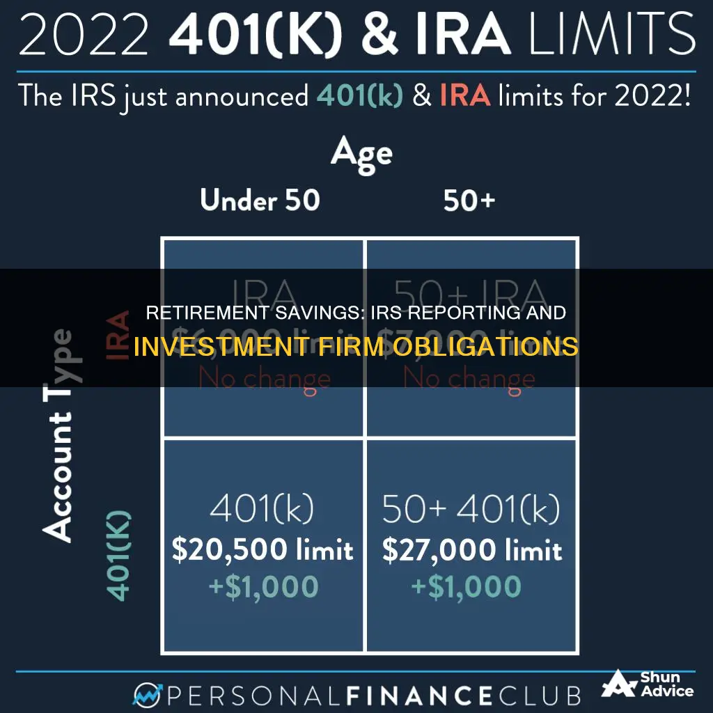 do investment firms report your retirement contributions to the irs