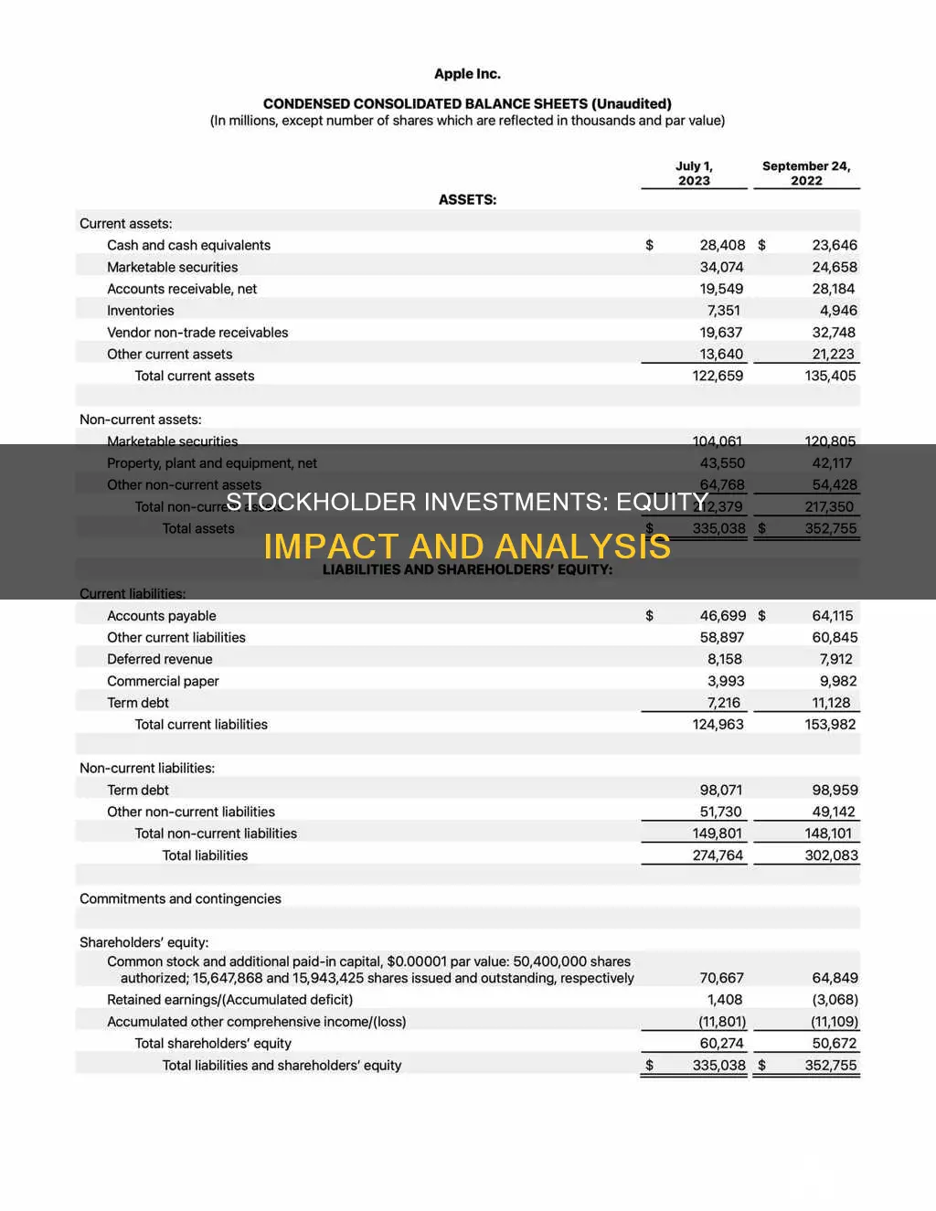 do investments by stockholders impact stockholder equity