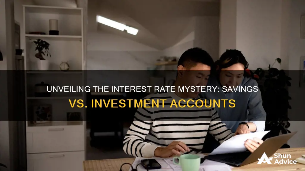 do savings acccounts have lower interest rates than investment