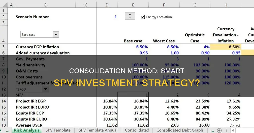 do you use consolidation method when investing in spv