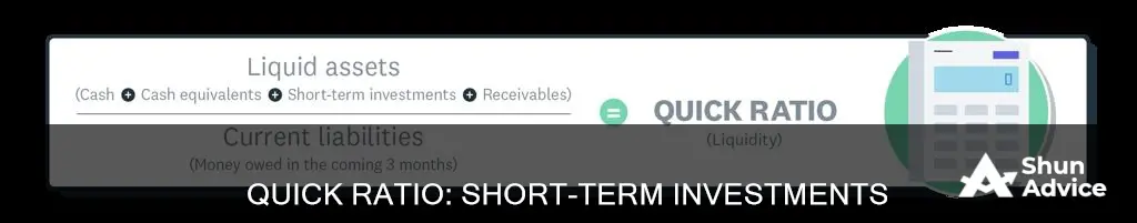 do you use shortterm investments in a quick ratio