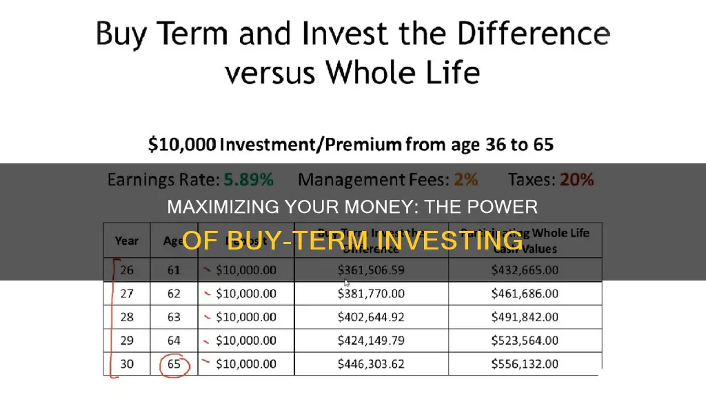 does buy term and invest the difference work