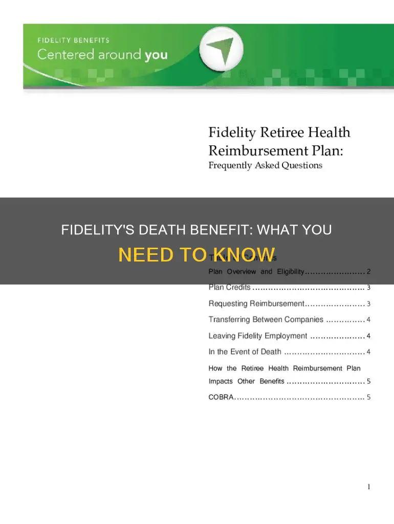 does fidelity investment have a death benefit