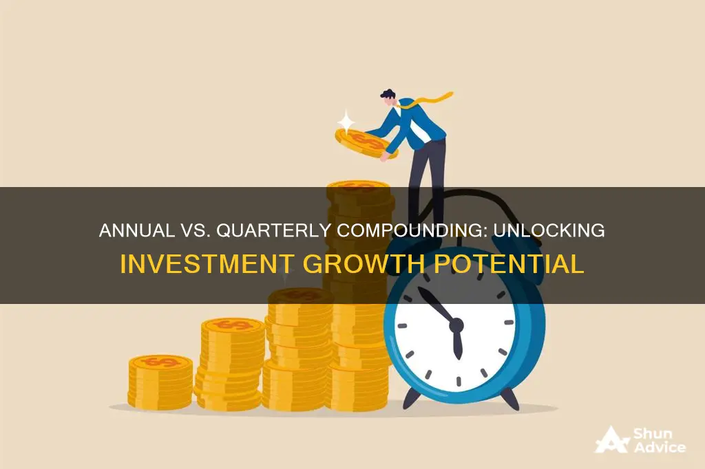 does interest compounded anually or quarterly benefit an investment more