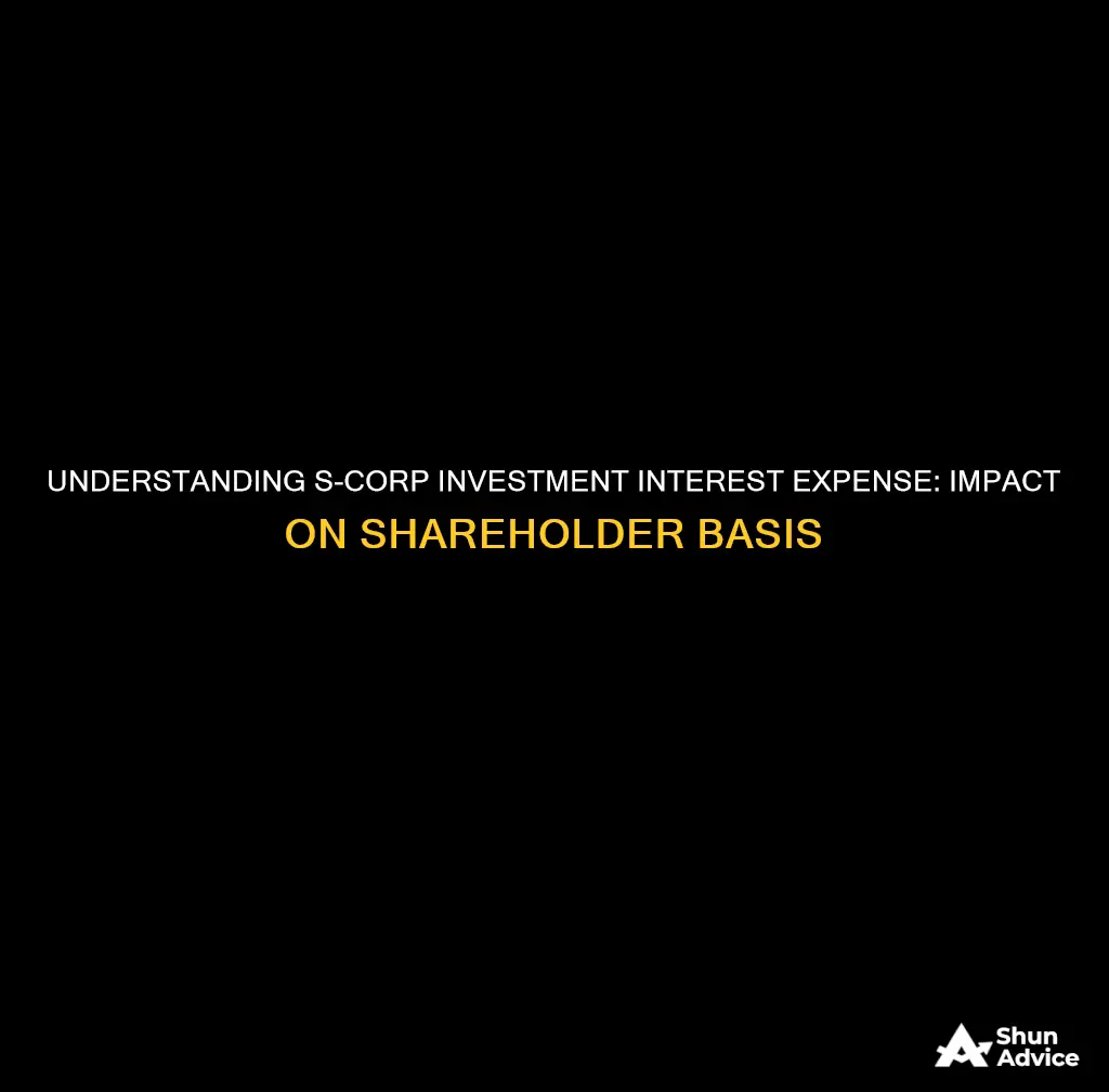 does investment interest expense reduce shareholder basis in an s-corp