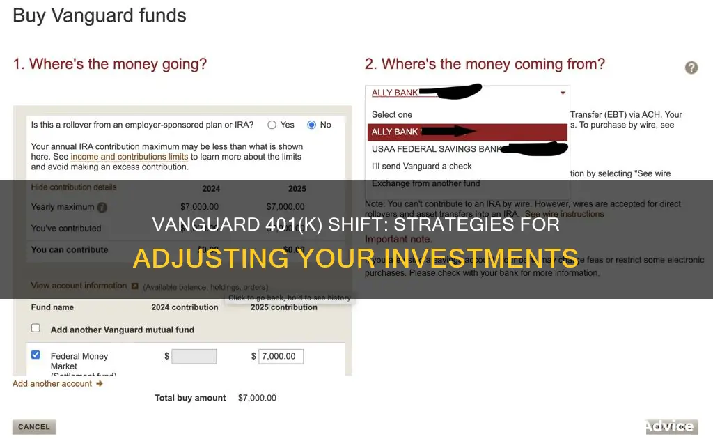 how do I change my 401k investment at vanguard