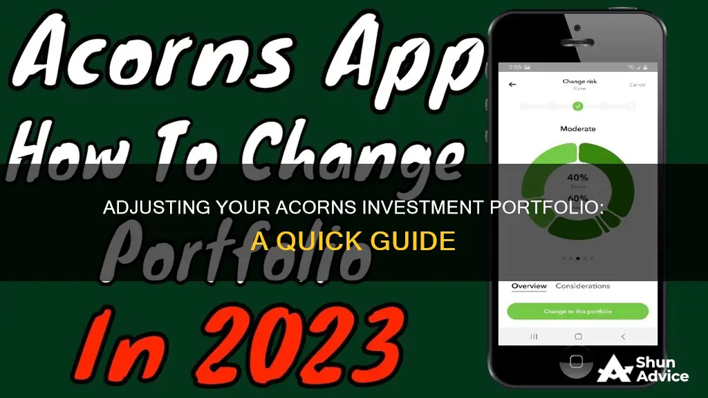 how do I change my investment portfolio in acorns