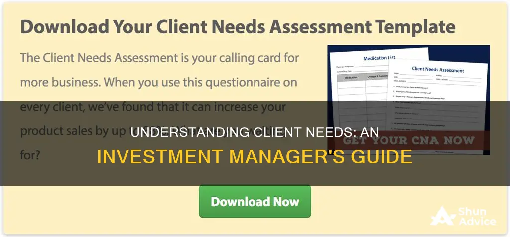 how does a investment manager figure out client needs