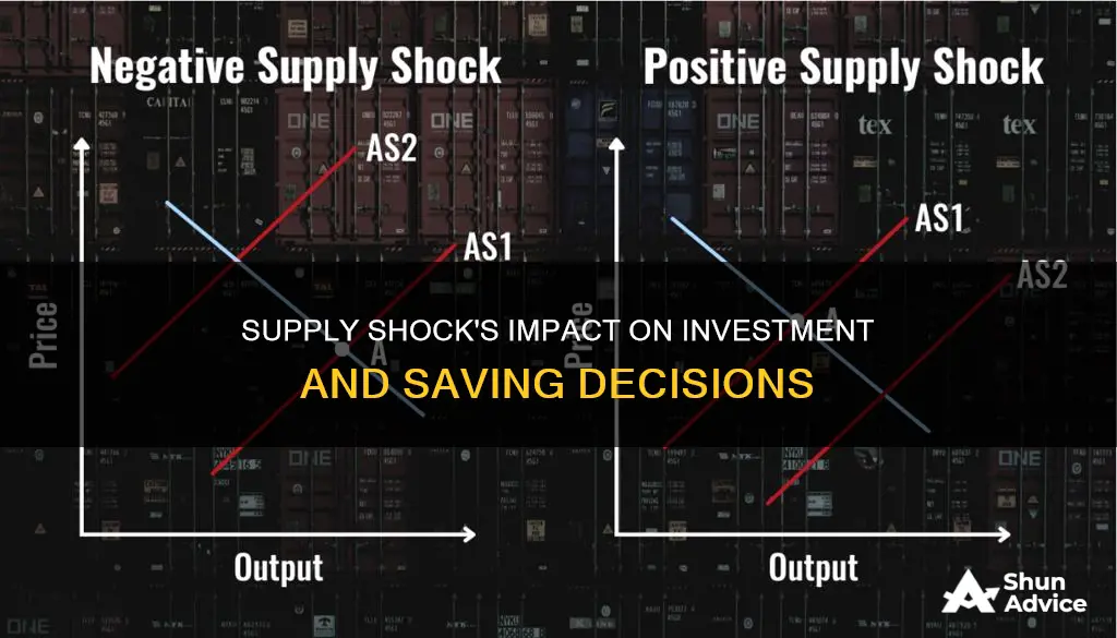 how does a supply shock affect investment and saving