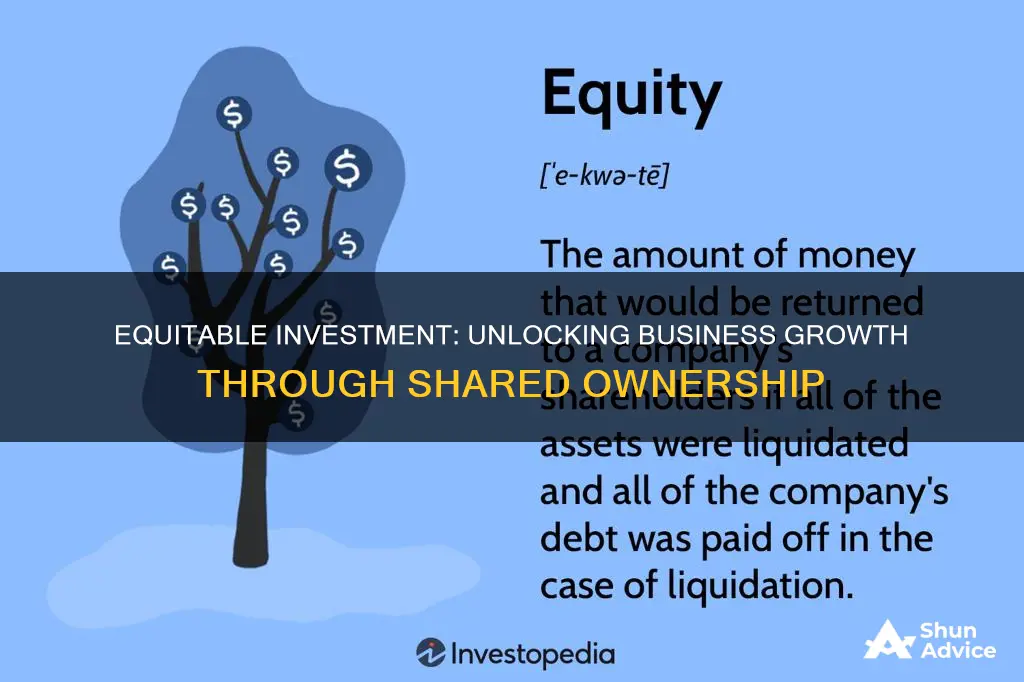 how does equitable investment in a business work