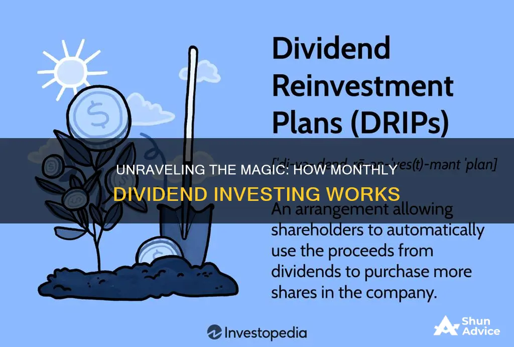 how does monthly dividen investing works