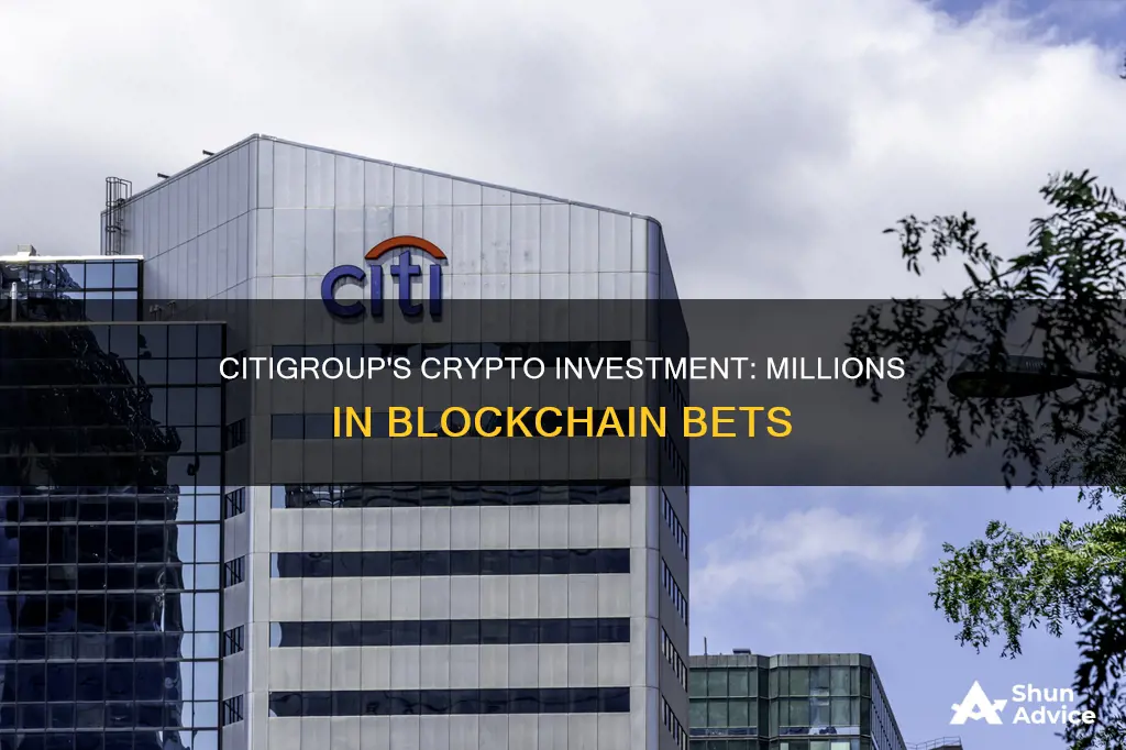 how much did citigroup invest in cryptocurrency