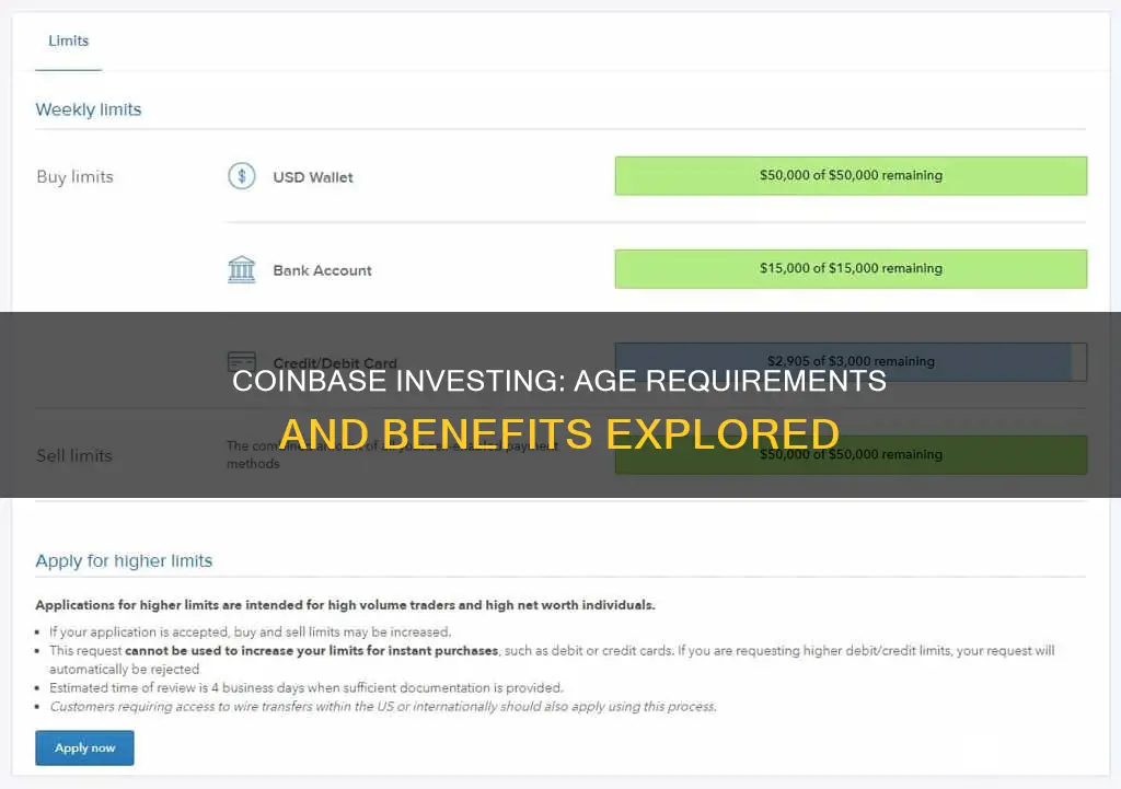 how old neccesary to invest in coin base