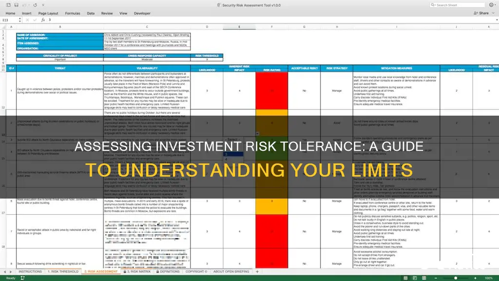 how to assess investment risk tolerance