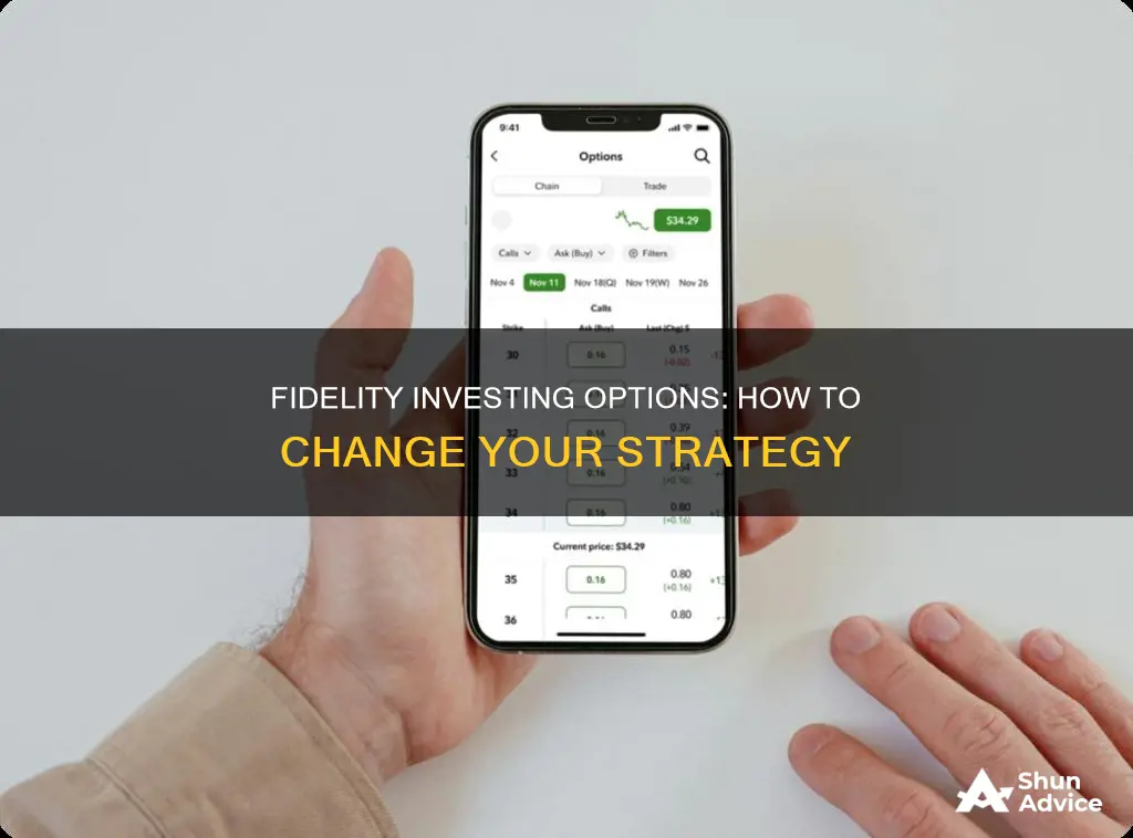 how to change investing options on fidelity