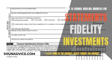 Updating Your Mailing Address for Fidelity Investment Statements