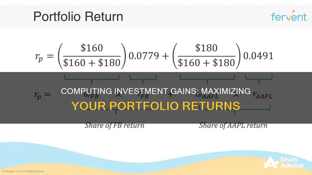 how to compute investment gains in portfolio