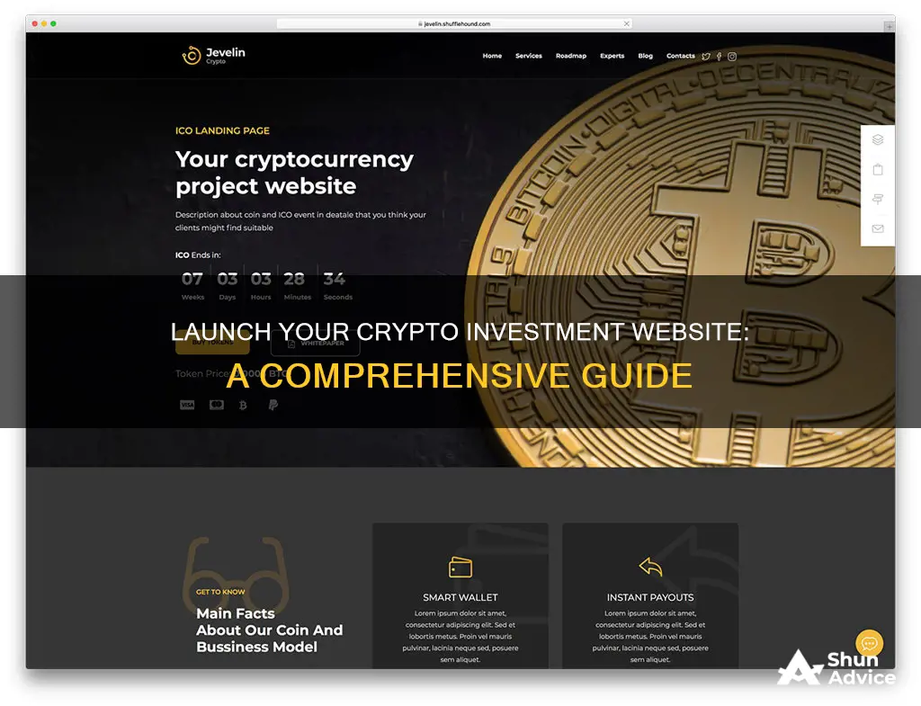 how to create a crypto investment website