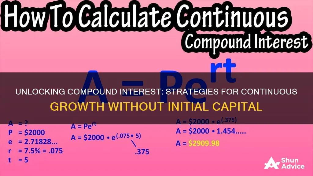 how to do compound interest continuously without initial investment