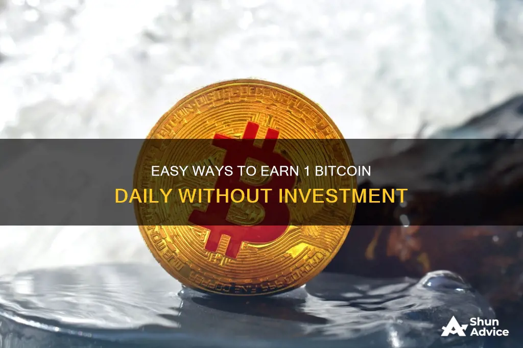 how to earn 1 bitcoin per day without investment