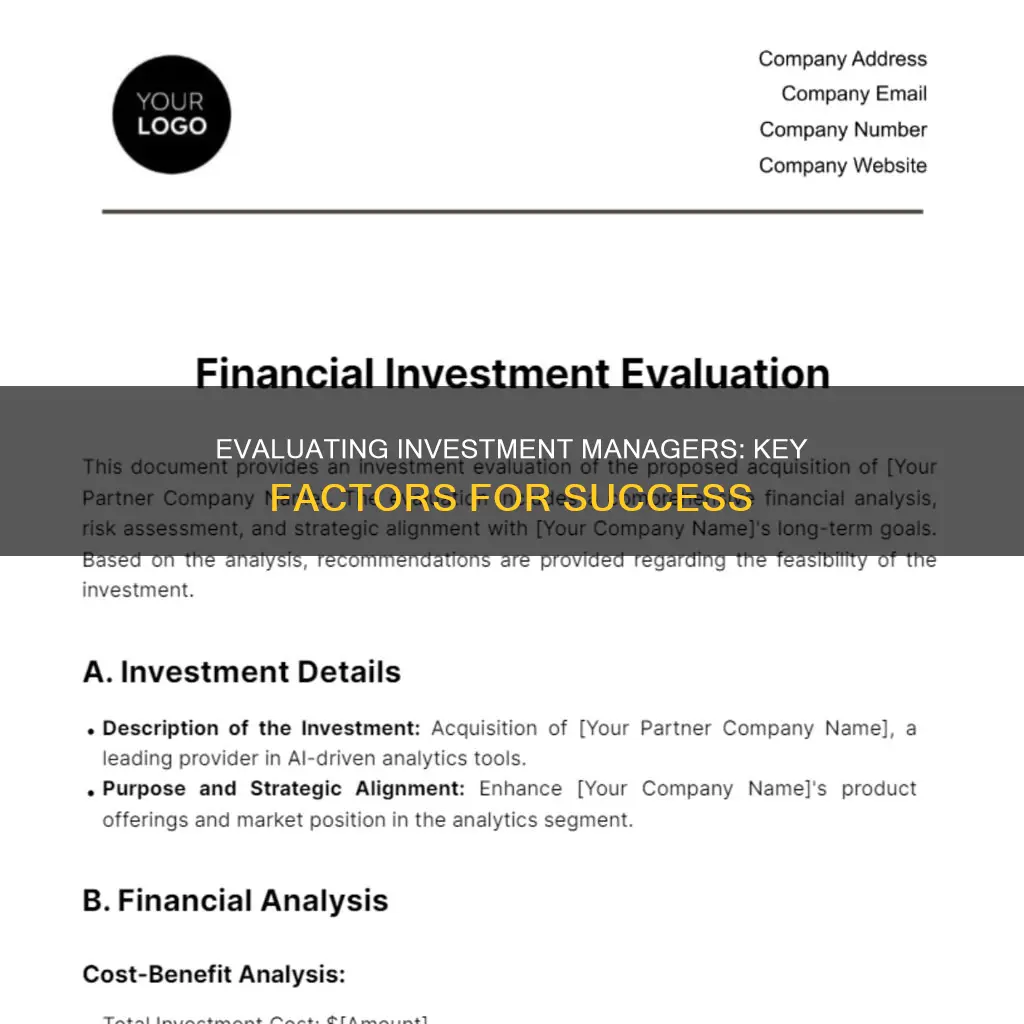 how to evaluate an investment manager