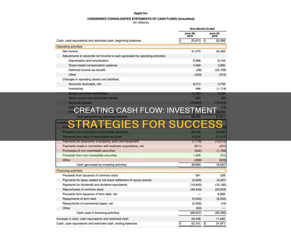 how to generate cash flow from investments