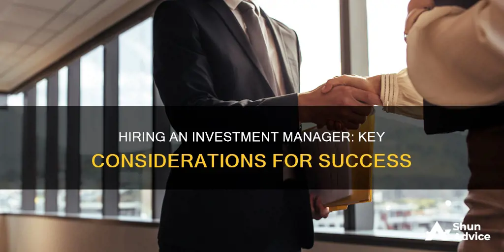 how to hire an investment manager