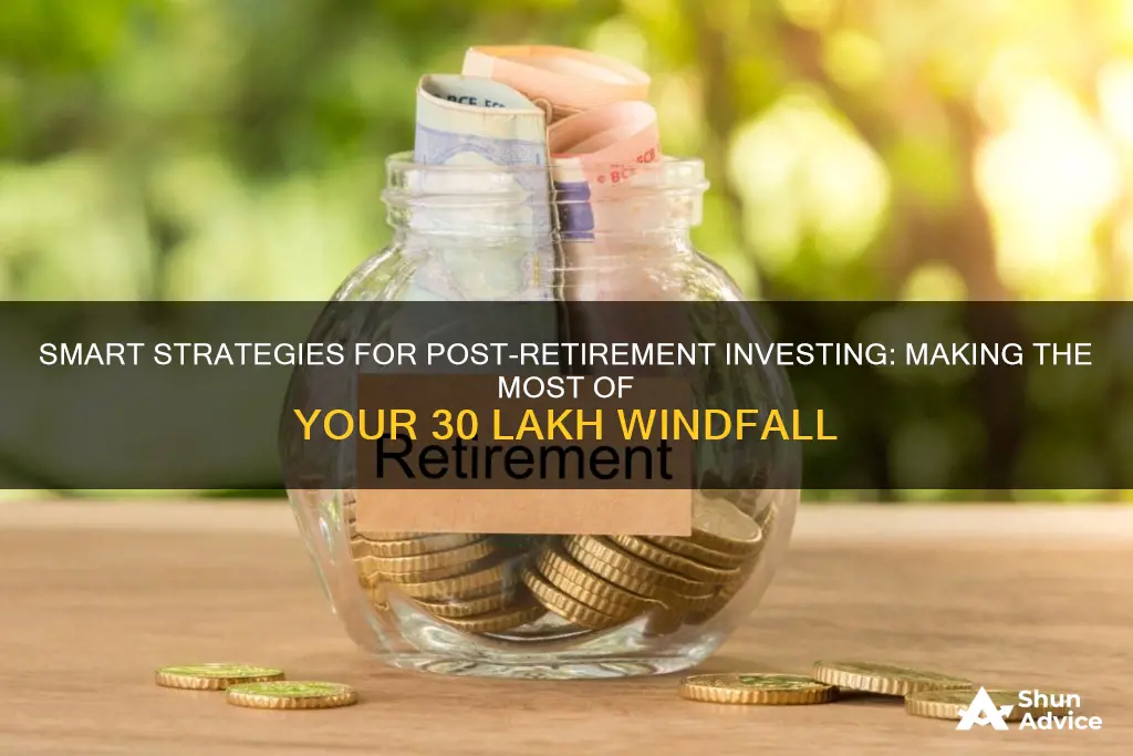 how to invest 30 lakhs after retirement