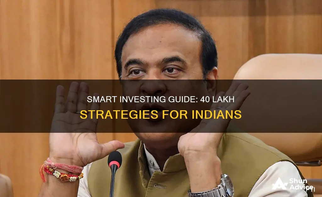 how to invest 40 lakhs in india