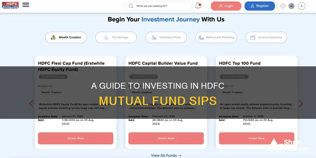 how to invest in hdfc mutual fund sip