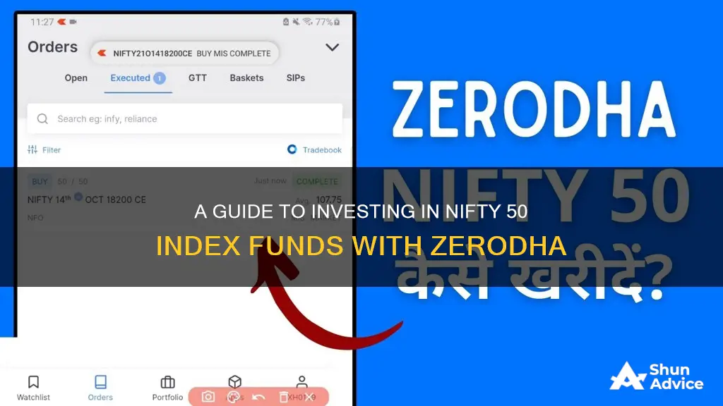 how to invest in nifty 50 index fund zerodha