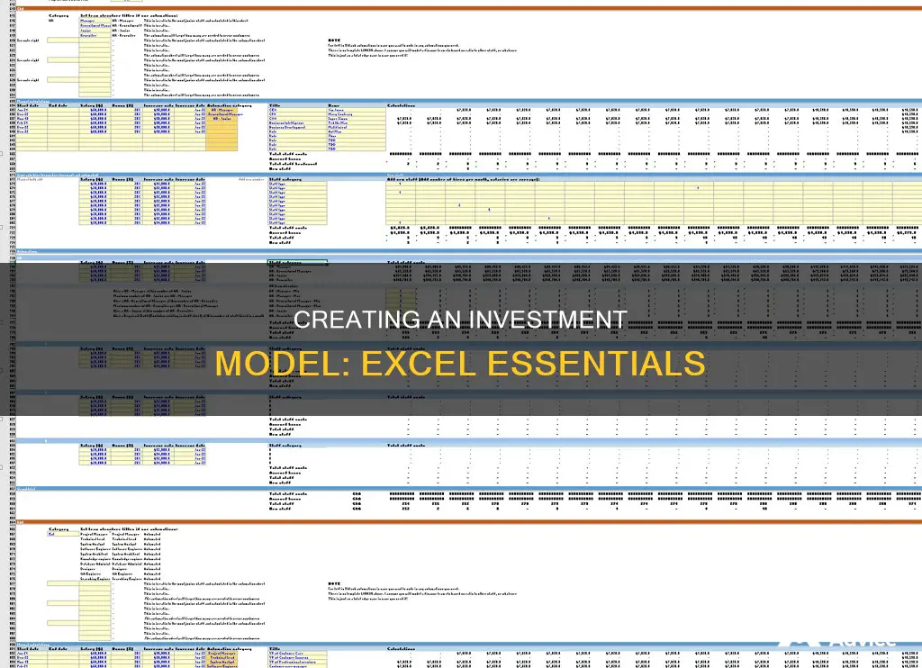 how to make an investment model on excel