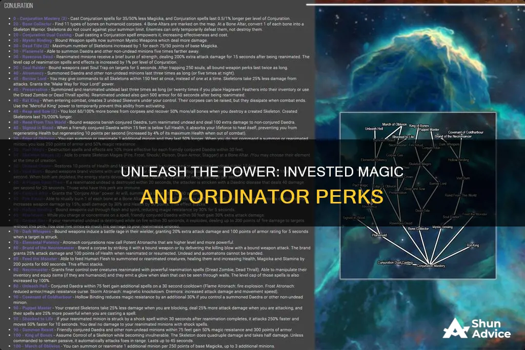 how to make invested magic work with ordinator perks