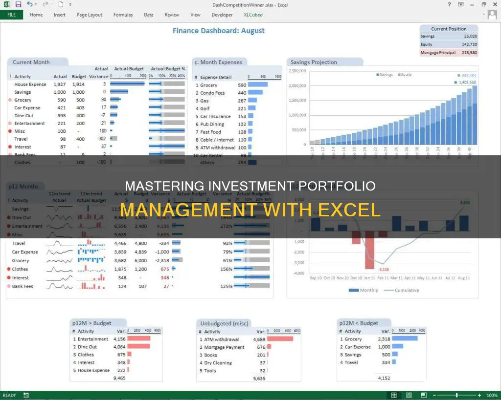 how to manage investment portfolio in excel