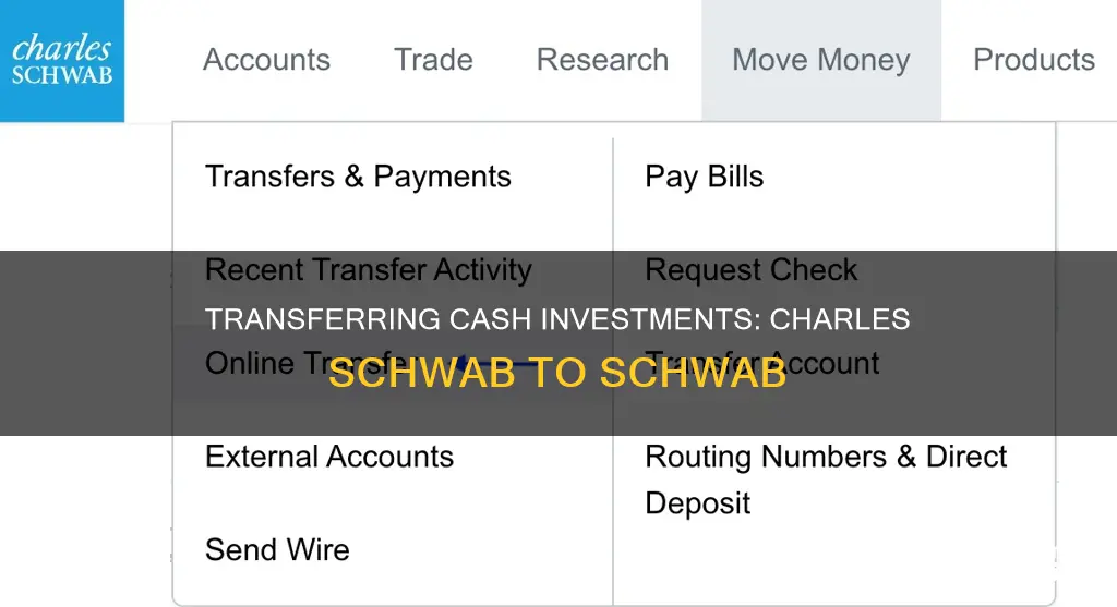 how to move cash investments from charles schwab to schwab