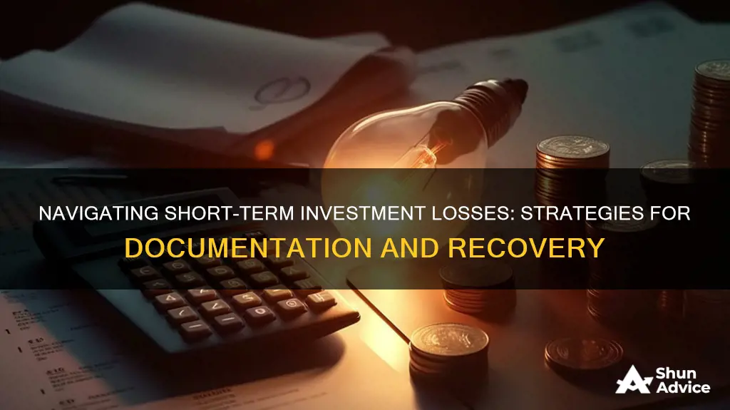 how to record a loss of short term investment