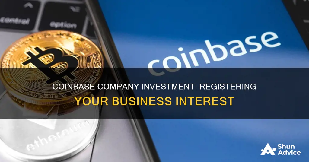 how to register a company investment on coinbase