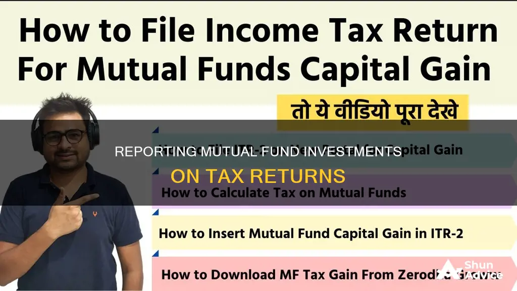 how to show mutual fund investment in income tax return