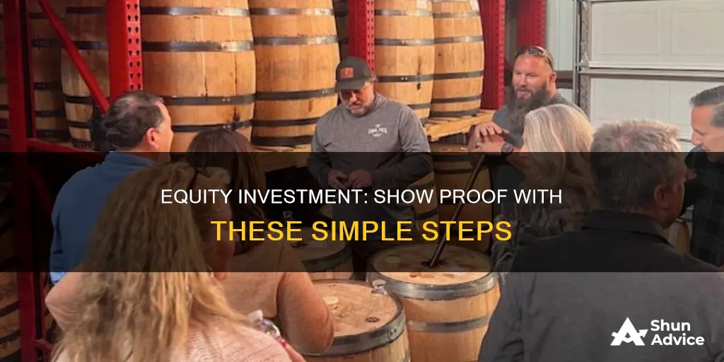 how to show proof of equity investment