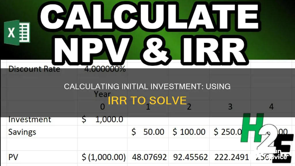 how to solve for initial investment using the irr method