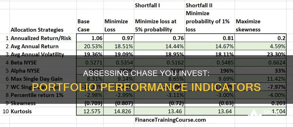 how to tell portfolio performance in chase you invest