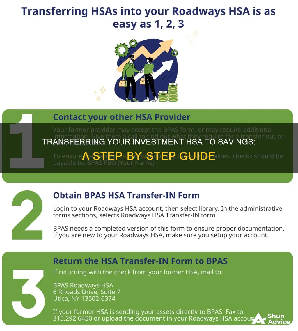 how to transfer investment hsa to savings