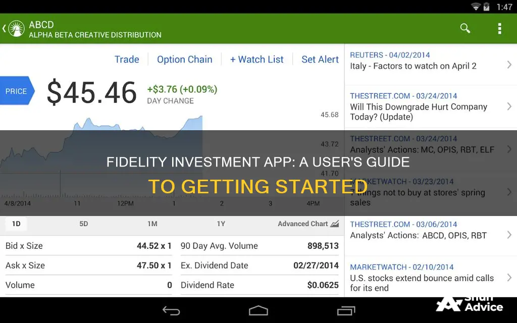 how to use fidelity investment app