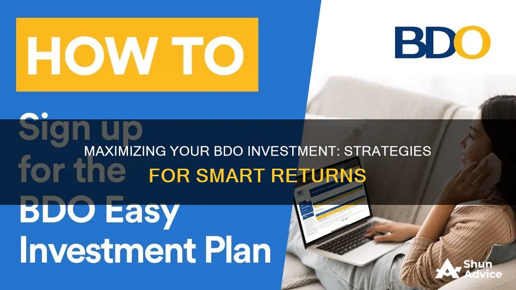 how to use investment back in bdo