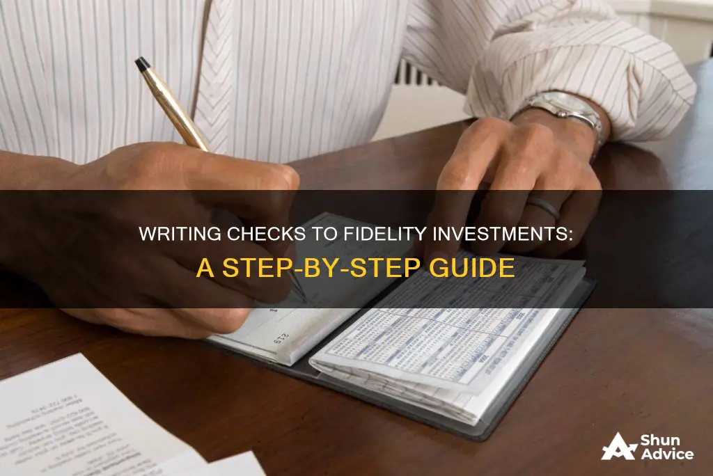 how to write a check to fidelity investments