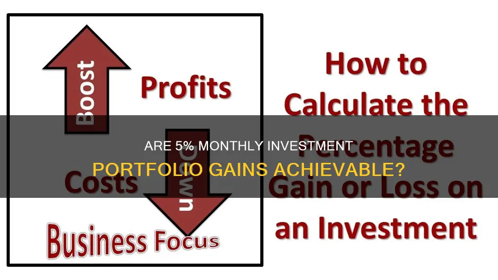 is 5 monthly gain in an investment portfolio resonable