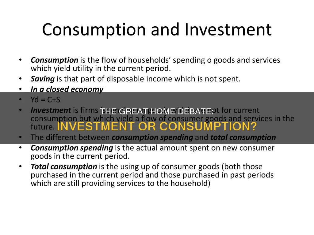 is buying a house an investment or consumption