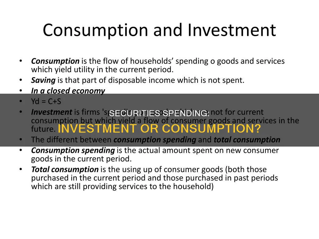 is buying securities investment or consumption